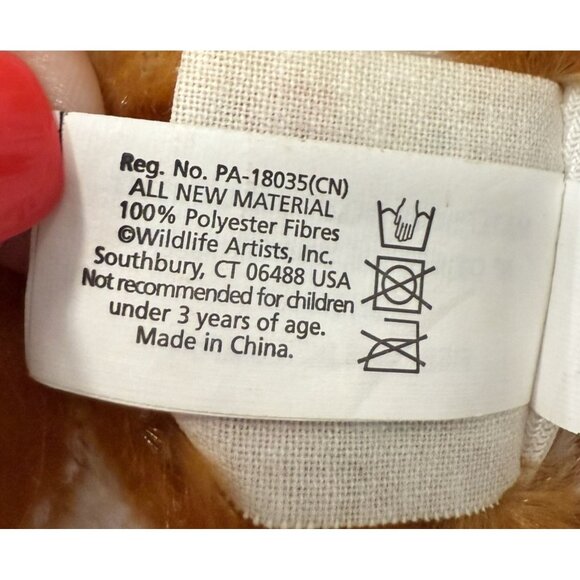 Eco Pals Hand Puppet 12" Giraffe Plush Toy By Wildlife Artists Imaginative Fun - Picture 8 of 9